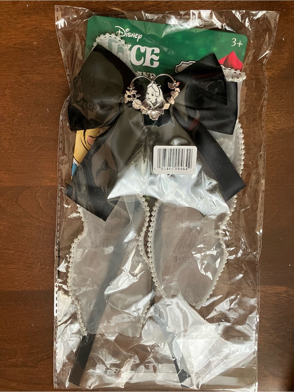 Disney Black and White Alice In Wonderland Hair Bow Clip